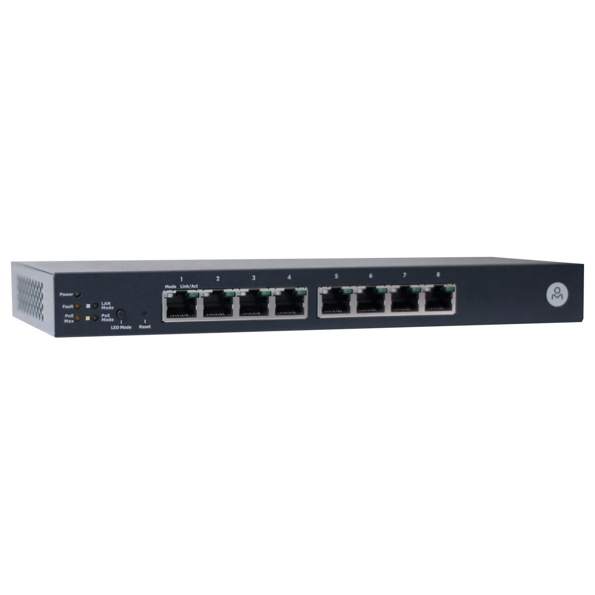 S8-L Fanless 8-Port PoE+ Cloud-Managed Desktop Switch (55W) (1/6)